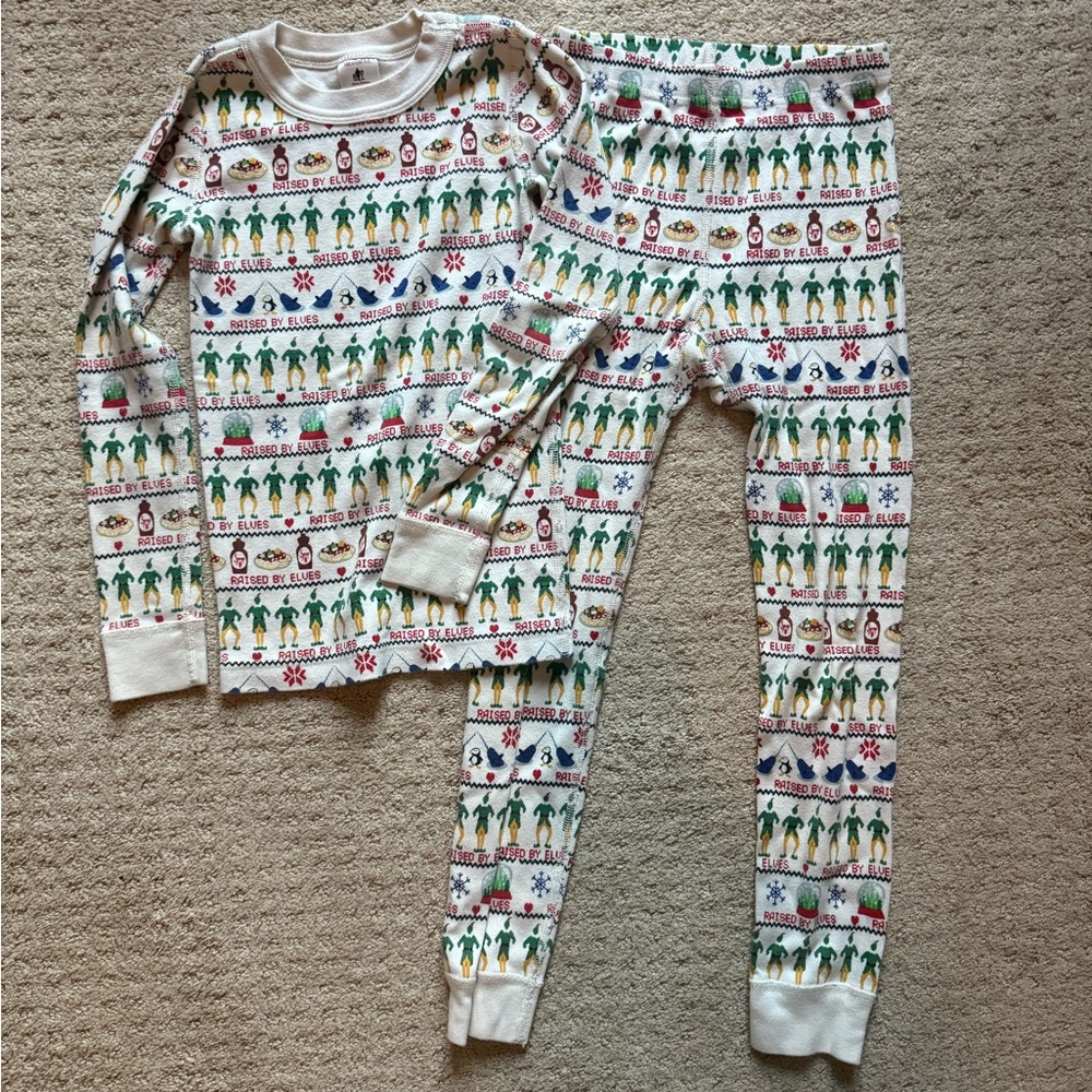 Hanna Andersson Festive Elf Kids Pajama Set